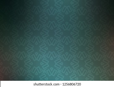 Dark Blue, Green vector cover in triangles, cubes. Illustration with set of colorful triangles, squares. Pattern for commercials.