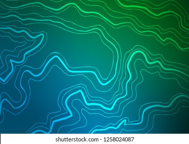 Dark Blue, Green vector cover with long lines. Glitter abstract illustration with colored sticks. The pattern can be used as ads, poster, banner for commercial.