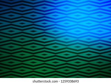 Dark Blue, Green vector cover in polygonal style. Illustration with set of colorful triangles. Best design for your ad, poster, banner.