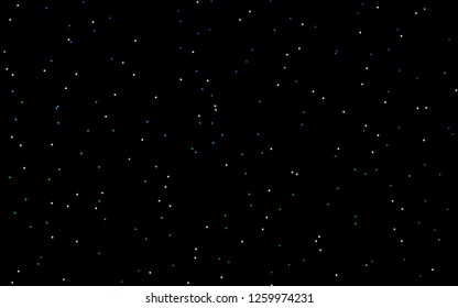 Dark Blue, Green vector cover with small and big stars. Modern geometrical abstract illustration with stars. Best design for your ad, poster, banner.
