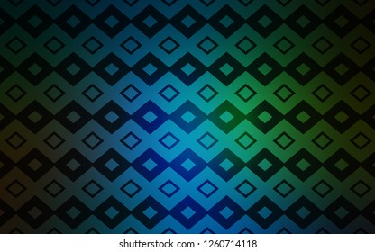 Dark Blue, Green vector cover in polygonal style. Illustration with set of colorful rectangles. Best design for your ad, poster, banner.