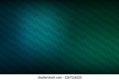 Dark Blue, Green vector cover with stright stripes. Shining colored illustration with sharp stripes. Pattern for ads, posters, banners.