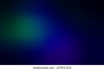 Dark Blue, Green vector cover with polygonal style. Glitter abstract illustration with triangular shapes. Pattern for commercials.