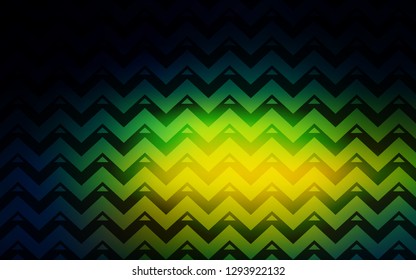Dark Blue, Green vector cover with polygonal style. Abstract gradient illustration with triangles, lines. Modern template for landing page.
