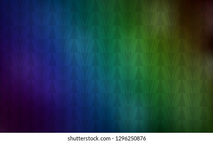 Dark Blue, Green vector cover with polygonal style. Triangles on abstract background with colorful gradient. Pattern for commercials.