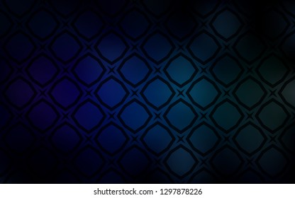 Dark Blue, Green vector cover with small and big stars. Blurred decorative design in simple style with stars. Template for sell phone backgrounds.