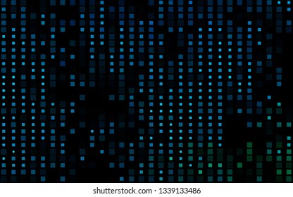 Dark Blue, Green vector cover in polygonal style. Modern abstract illustration with colorful rectangles. Pattern for commercials.