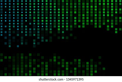 Dark Blue, Green vector cover in polygonal style. Decorative design in abstract style with rectangles. Pattern can be used for websites.