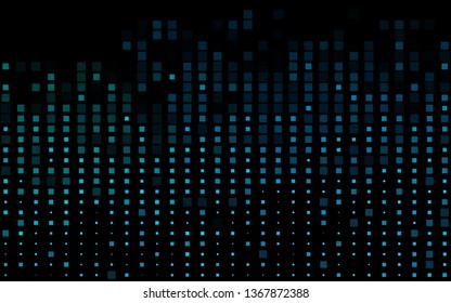 Dark Blue, Green vector cover in polygonal style. Decorative design in abstract style with rectangles. Best design for your ad, poster, banner.