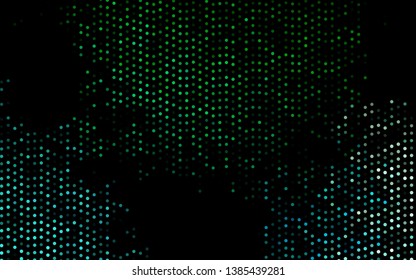 Dark Blue, Green vector cover with spots. Glitter abstract illustration with blurred drops of rain. Pattern for ads, leaflets.