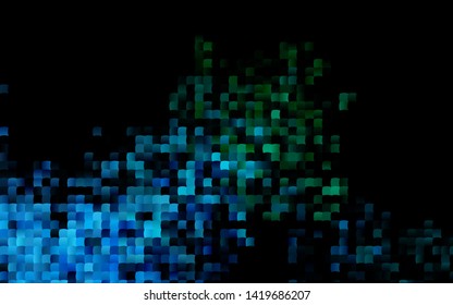 Dark Blue, Green vector cover in polygonal style. Abstract gradient illustration with rectangles. Modern template for your landing page.