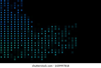 Dark Blue, Green vector cover in polygonal style. Decorative design in abstract style with rectangles. Best design for your ad, poster, banner.