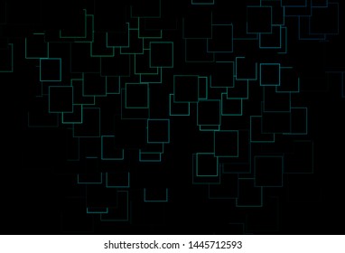 Dark Blue, Green vector cover in polygonal style. Abstract gradient illustration with rectangles. Pattern can be used for websites.