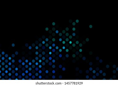 Dark Blue, Green vector cover with spots. Blurred decorative design in abstract style with bubbles. Template for your brand book.