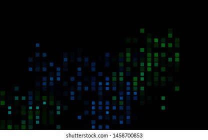 Dark Blue, Green vector cover in polygonal style. Beautiful illustration with rectangles and squares. Smart design for your business advert.