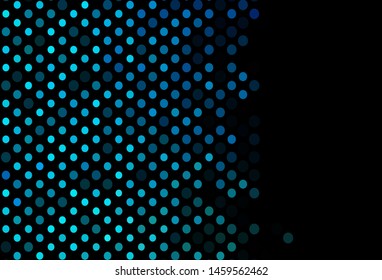 Dark Blue, Green vector cover with spots. Abstract illustration with colored bubbles in nature style. Template for your brand book.