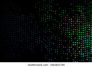Dark Blue, Green vector cover with spots. Beautiful colored illustration with blurred circles in nature style. Design for business adverts.
