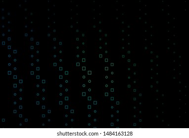 Dark Blue, Green vector cover with polygonal style. Illustration with set of colorful rectangles. Pattern for busines booklets, leaflets.