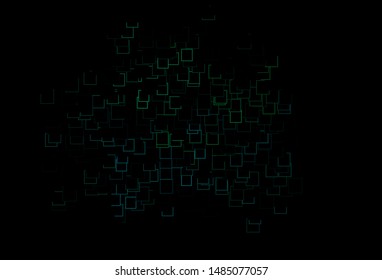 Dark Blue, Green vector cover in polygonal style. Modern abstract illustration with colorful rectangles. The template can be used as a background.