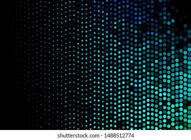 Dark Blue, Green vector cover with spots. Blurred decorative design in abstract style with bubbles. Pattern of water, rain drops.