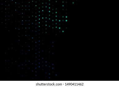 Dark Blue, Green vector cover with spots. Blurred decorative design in abstract style with bubbles. Design for business adverts.