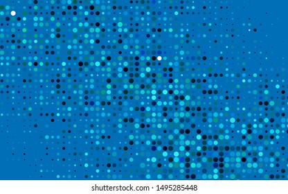 Dark Blue, Green vector cover with spots. Blurred decorative design in abstract style with bubbles. Design for posters, banners.