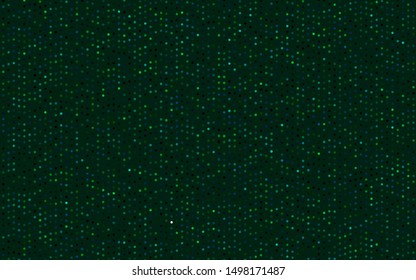 Dark Blue, Green vector cover with spots. Illustration with set of shining colorful abstract circles. Template for your brand book.