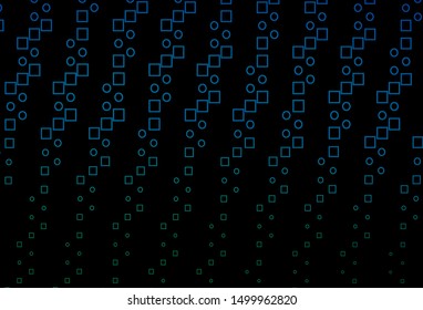 Dark Blue, Green vector cover with polygonal style. Rectangles on abstract background with colorful gradient. Pattern for busines booklets, leaflets.