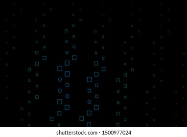 Dark Blue, Green vector cover with polygonal style. Decorative design in abstract style with rectangles. Best design for your ad, poster, banner.