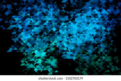 Dark Blue, Green vector cover in polygonal style. Modern abstract illustration with colorful triangles. Smart design for your business advert.