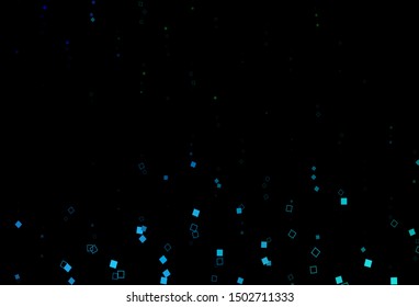 Dark Blue, Green vector cover with polygonal style. Decorative design in abstract style with rectangles. Pattern for websites, landing pages.