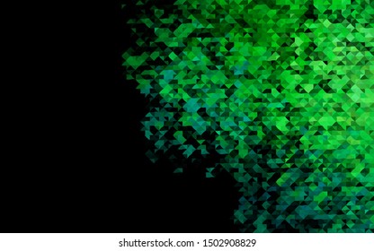 Dark Blue, Green vector cover in polygonal style. Abstract gradient illustration with triangles. Smart design for your business advert.