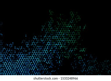 Dark Blue, Green vector cover with polygonal style. Rectangles on abstract background with colorful gradient. Pattern for websites, landing pages.