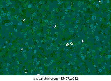 Dark Blue, Green vector cover with spots. Beautiful colored illustration with blurred circles in nature style. Pattern for ads, leaflets.