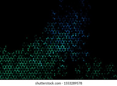 Dark Blue, Green vector cover with polygonal style. Rectangles on abstract background with colorful gradient. Pattern for busines booklets, leaflets.