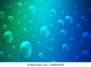 Dark Blue, Green vector cover with spots. Blurred decorative design in abstract style with bubbles. New design for ad, poster, banner of your website.