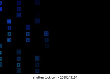 Azul oscuro, cubierta vectorial verde en estilo policonal, circular. Ilustración abstracta brillante con formas de rectángulos, círculos. Patrón de folletos y volantes para empresas.