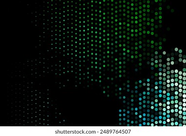 Dark Blue, Green vector cover with spots. Abstract illustration with colored bubbles in nature style. Design for posters, banners.