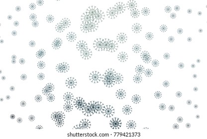 Dark Blue, Green vector cover with beautiful snowflakes. Modern geometrical abstract illustration with crystals of ice. New year design for your business advert.