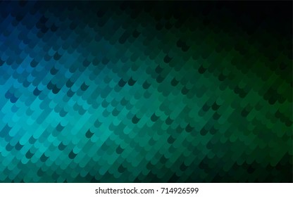 Dark Blue, Green vector crooked abstract pattern. A sample with curved shapes. The elegant pattern can be used as part of a brand book.