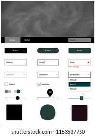 Dark Blue, Green vector design ui kit with universe stars. Beautiful ui ux kit with colorful sky in its header. This sample is for your website.