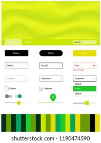 Dark Blue, Green vector design ui kit with curved circles. Shining curly illustration in marble style with gradient. This sample is for your landing page.
