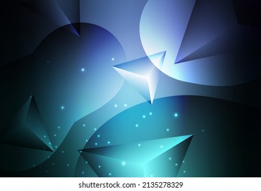 Dark Blue, Green vector Design with connection of dots and lines on colorful background. Blurred decorative design in abstract style with bubbles. Simple design for your web site.