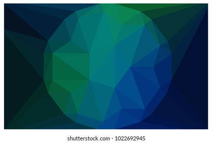 Dark Blue, Green vector diamond Pattern. Geometric Gemstone sample. Repeating template with a gem in center. Jewelry gems texture for your design. Pattern can be used for background.