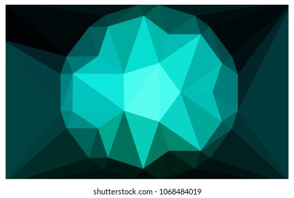Dark Blue, Green vector diamond Pattern. Geometric Gemstone sample. Repeating template with a gem in center. Jewelry gems texture for your design. Pattern can be used for background.