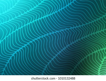 Dark Blue, Green vector doodle blurred background. Blurred decorative design in Indian style with lines. Hand painted design for web, wrapping, wallpaper.