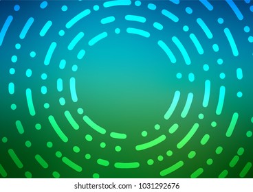 Dark Blue, Green vector doodle blurred template. Decorative shining illustration with doodles on abstract template. The doodle design can be used for your web site.
