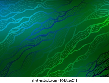 Dark Blue, Green vector doodle blurred texture. Modern geometrical abstract illustration with doodles. A new texture for your design.