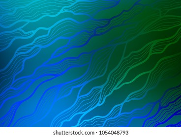 Dark Blue, Green vector doodle blurred texture. Shining colored illustration with doodles in Zen tangle style. The pattern can be used for wallpapers and coloring books.