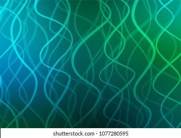 Dark Blue, Green vector doodle blurred background. Shining colored illustration with doodles in Zen tangle style. Hand painted design for web, wrapping, wallpaper.